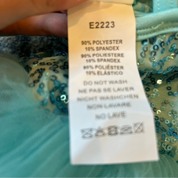 COPY - Curtain Call CXL light blue dance costume WORN ONCE - Picture 9 of 10